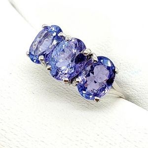 CERTIFIED 10K Natural Tanzanite (3ct) Ring